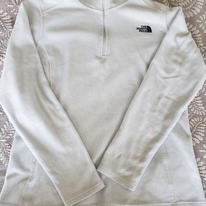 North Face, Large,  baby blue 1/4 zip fleece sweatshirt